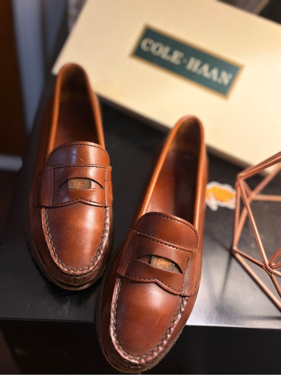 Cole Haan Vintage Pinch Penny Loafers in Brown Leather Size 6C NARROW Mens main image 5